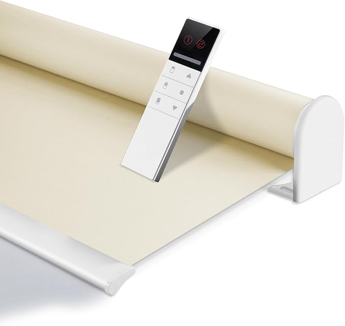 ZSHINE Motorized Blackout Window Blinds Customize Width Remote Control Wireless by ZSHINEHome
