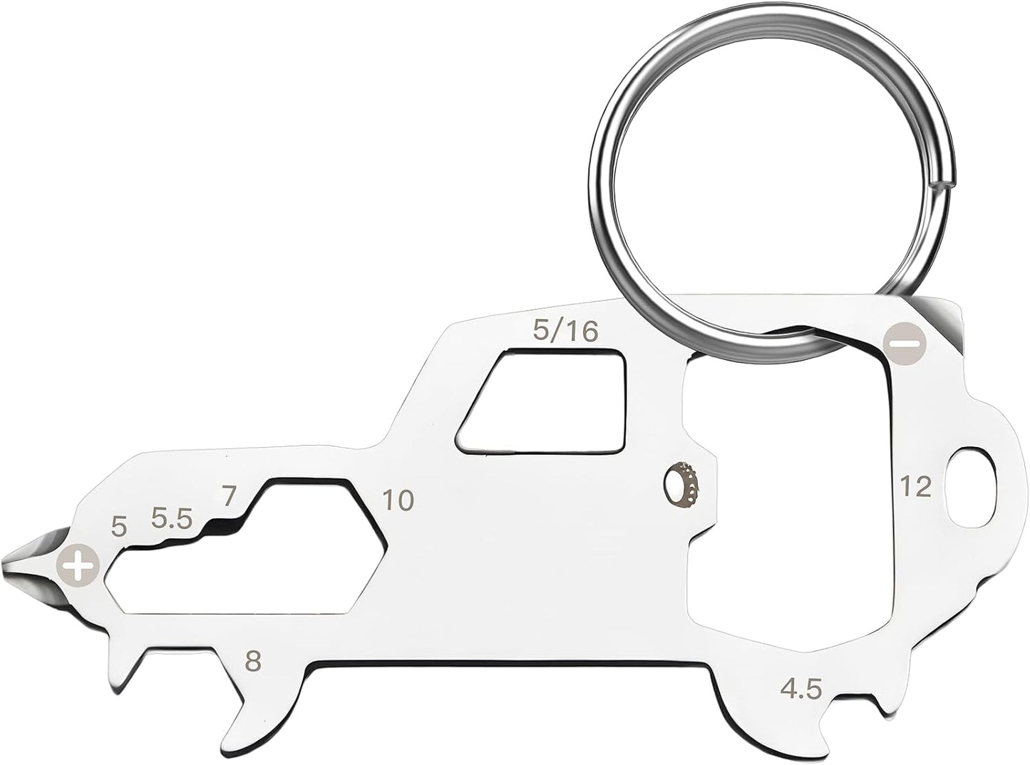Stocking Stuffers for Men, Christmas White Elephant Gifts, Keychain Multi-tool 11 in 1 Pocket Gadgets Tools Bottle Opener Screwdriver, EDC Tool Key Ring Anniversary Birthday Gifts for Men Him (Car)