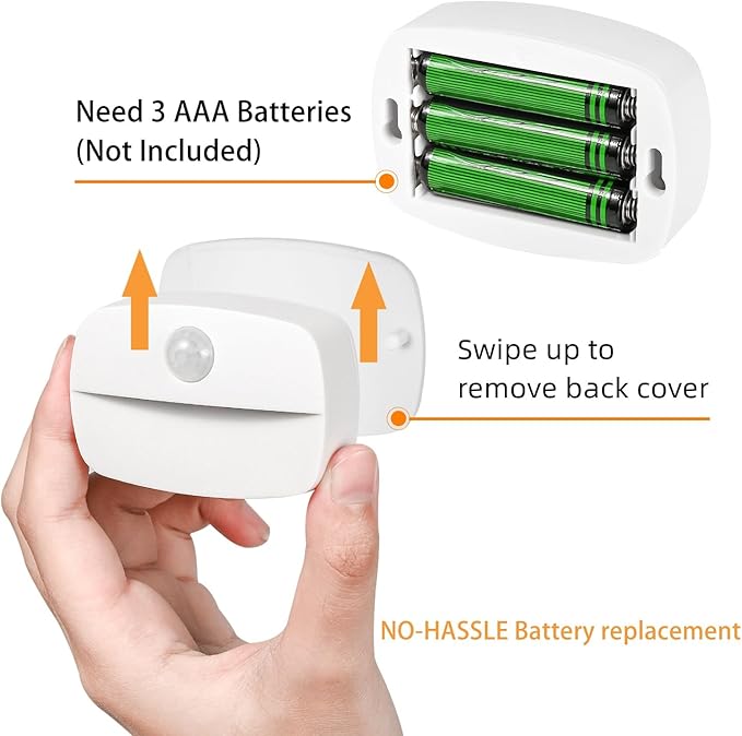 ZISUYU Motion Sensor Light Indoor Led Night Light Stick on Nightlight Battery - Image 5
