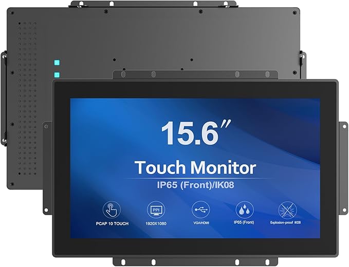 High Brightness 15.6 Inch Industrial Outdoor Open Frame Touch Screen Monitor by GreenTouch