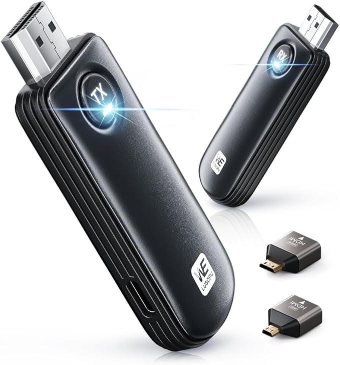 WELUSOPU Wireless HDMI Transmitter and Receiver, HDMI Wireless 4K Decode 1080P by WELUSOPU