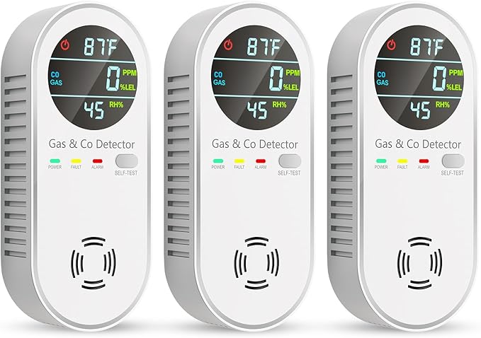 Vilfet Carbon Monoxide Detectors & Natural Gas Detector, 4-in-1 Carbon Monoxide by VilfeLLC