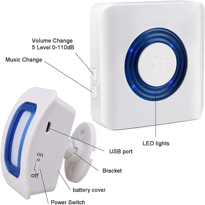 EverNary Wireless Caregiver Pager Motion Sensor Alarm Indoor Room Bed Alarms - Image 7