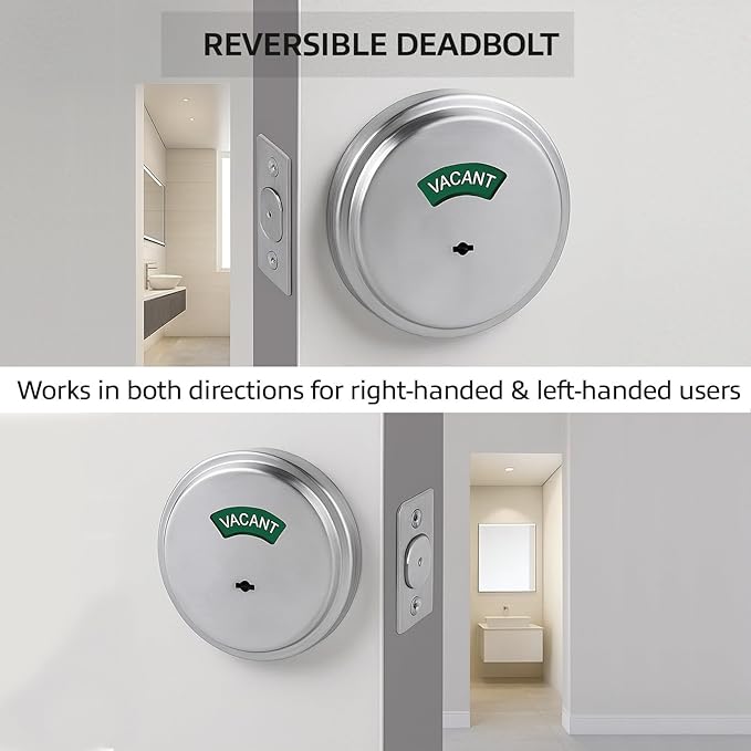 in-Use Vacant Commercial Bathroom Door Lock - Image 5
