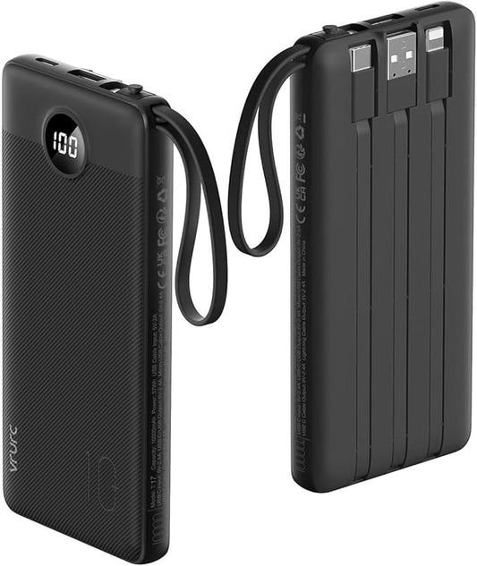 VRURC Portable Charger, 22.5W Slim Power Bank Fast Charging, 10000mAh USB C by Home