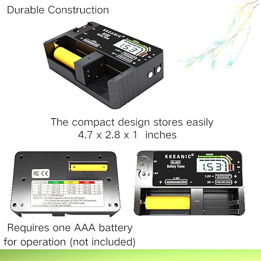 Battery Tester with Battery Organizer Storage Case, Professional Digital - Image 8