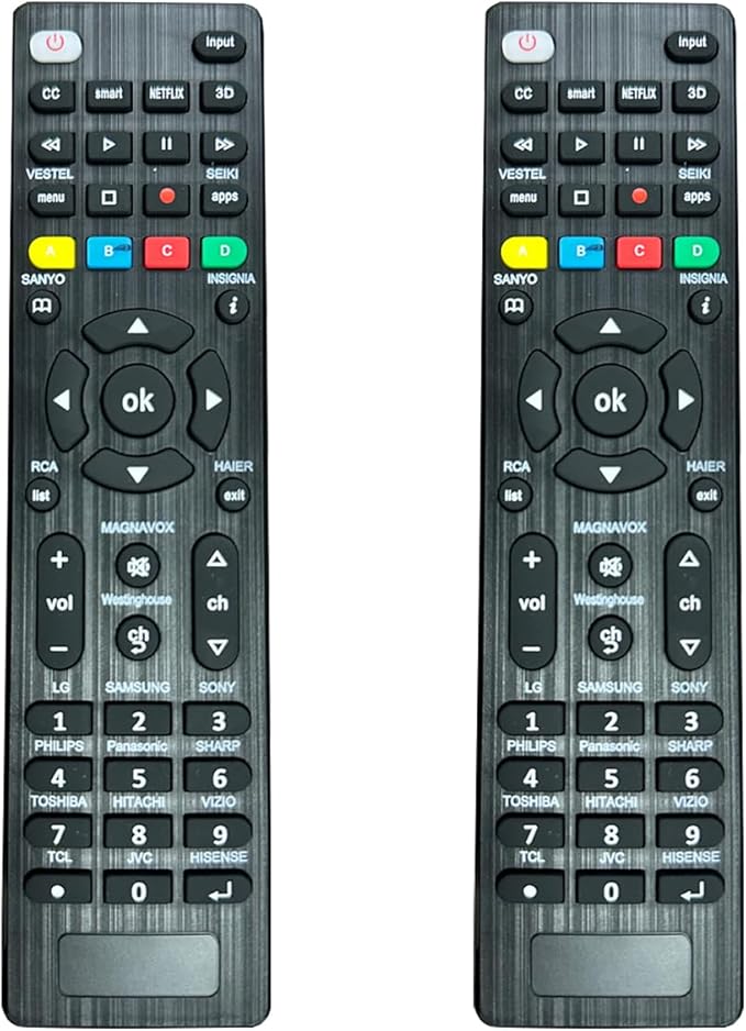 Paquete de 2:Universal TV Remote Control is Suitable by Arbxvnr