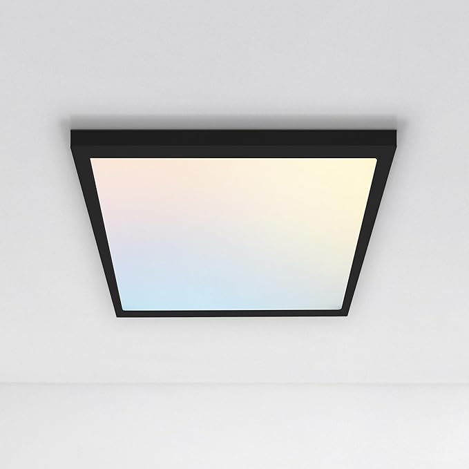 ASD LED 12" Square Flush Mount Ceiling Light Fixture, Low Profile Surface by ASDLightingCorporation