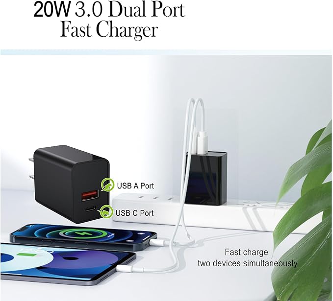 USB C Wall Charger, 20W Type C Charging Block - Image 3