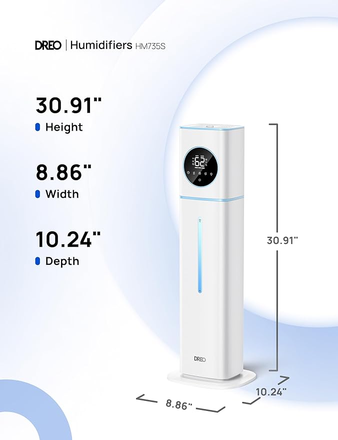 DREO HM735S 11L Smart Humidifier Large Room 700 ft², 100H Cool Mist Air - Image 8