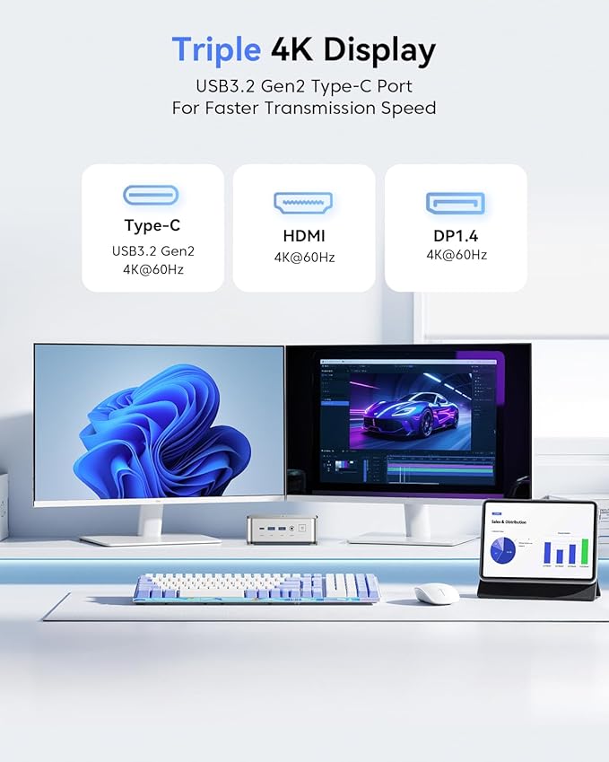 KAMRUI Pinova P2 Mini PC, AMD Ryzen 4300U Mini Computers, 16GB RAM 512GB SSD - Image 5