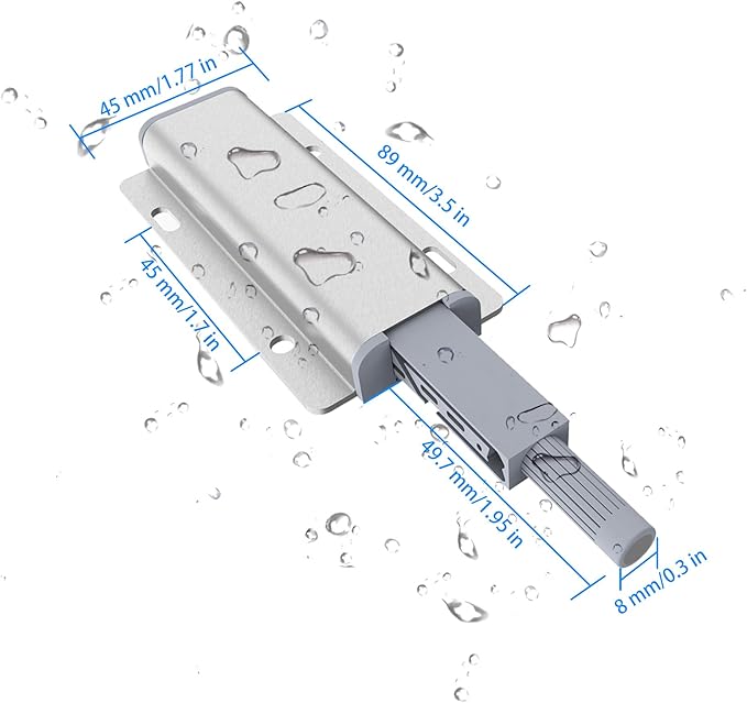 3 Pack Push to Open Cabinet Hardware, Touch Latches - Image 7