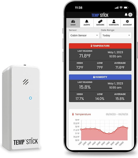Temp Stick Remote WiFi Temperature & Humidity Sensor, Data Logger. No by Ideal+Sciences