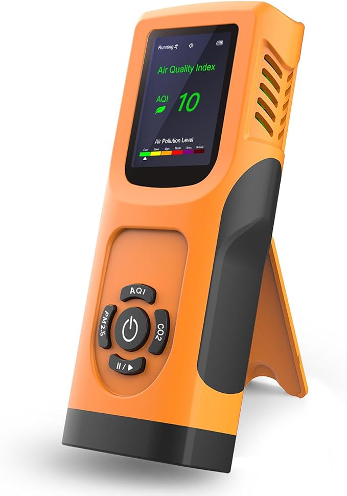 Portable 6-in-1 Air Quality Monitor Indoor Air Quality Tester Air Quality Meter by ZKtesters