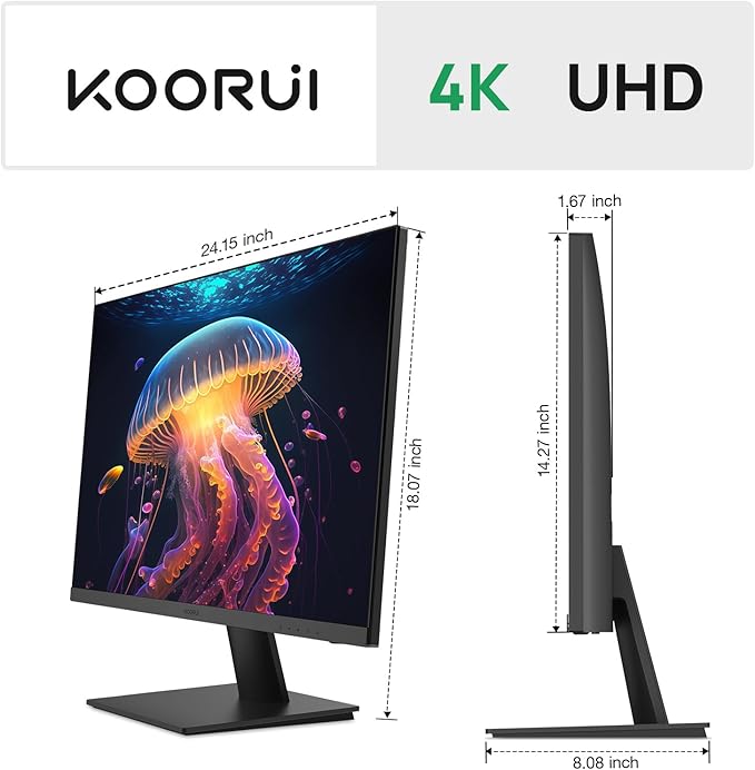 KOORUI 27 Inch 4K Monitor Computer UHD IPS Display, 99% sRGB, 95% DCI-P3 - Image 10