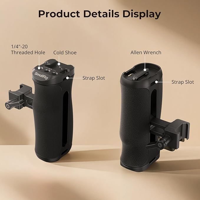 SmallRig Mini NATO Side Handle for Camera Cages, Universal Ergonomic Side - Image 6