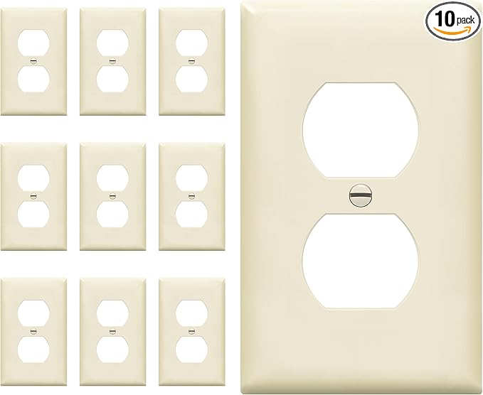ENERLITES Duplex Receptacle Outlet Wall Plate, Size 1-Gang 4.50" x 2.76" by Enerlites