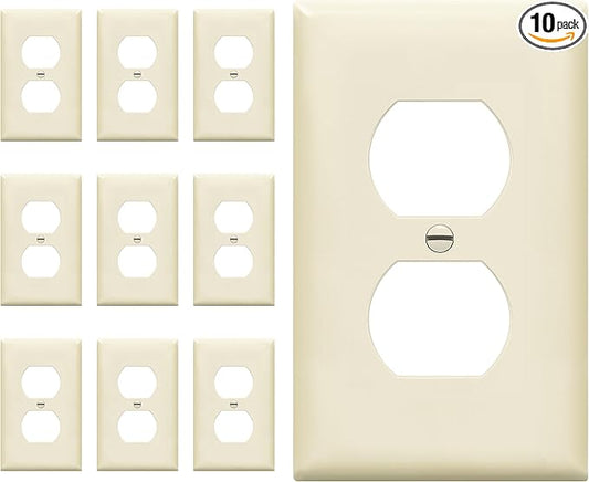 ENERLITES Duplex Receptacle Outlet Wall Plate, Size 1-Gang 4.50" x 2.76" by Enerlites