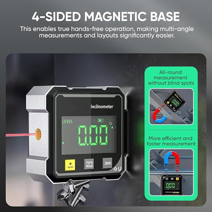Saker Digital Angle Finder Protractor Tool, Precision Angle Measuring Tool - Image 5