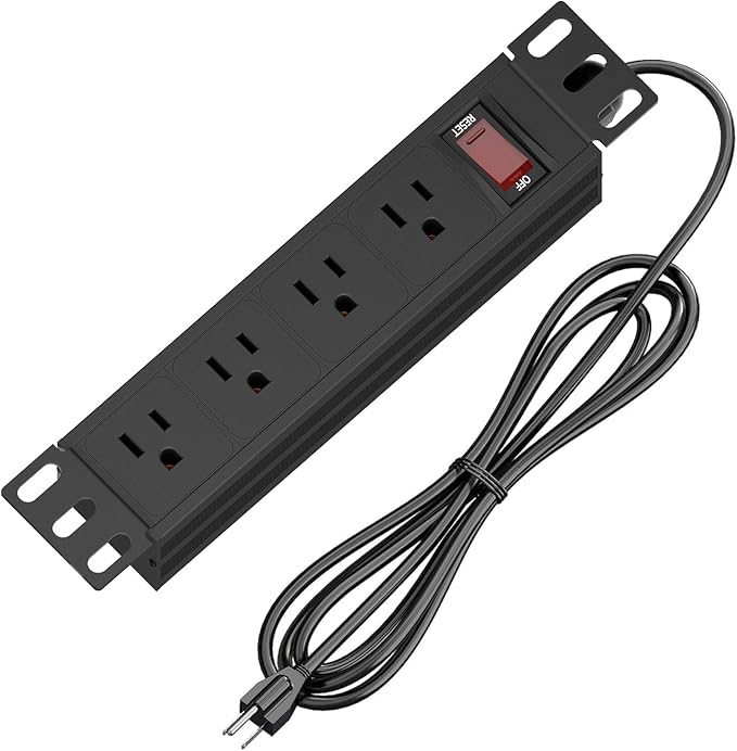 10" Rack PDU- 1U 10-inch Mini Rack Power Distribution Unit by GUITK