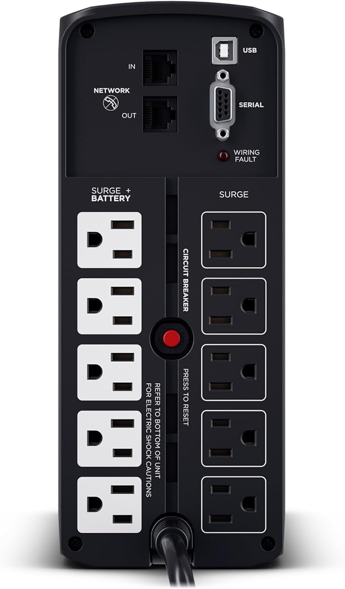 CyberPower CP850PFCLCD PFC Sinewave UPS Battery Backup and Surge Protector - Image 4