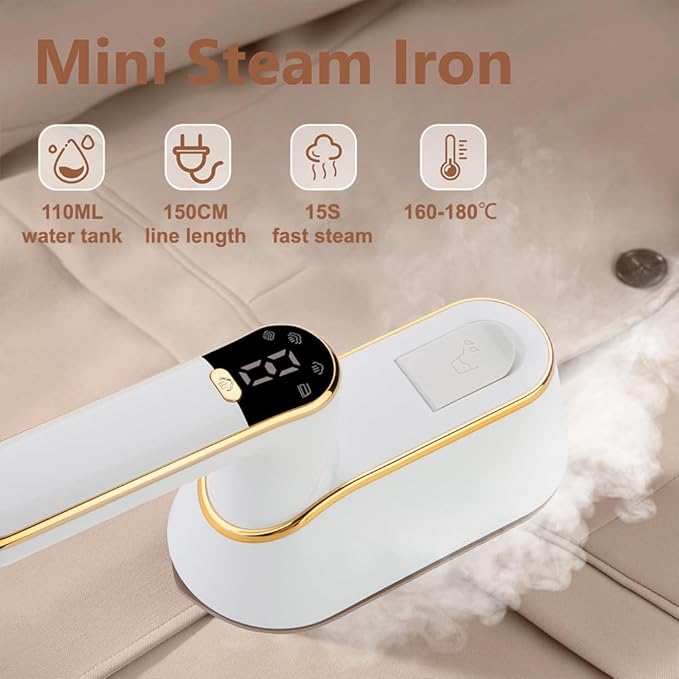 Steamer Iron, 3-speed Adjustment Electric Ironing Machine 180° Rotatable Wet & - Image 7
