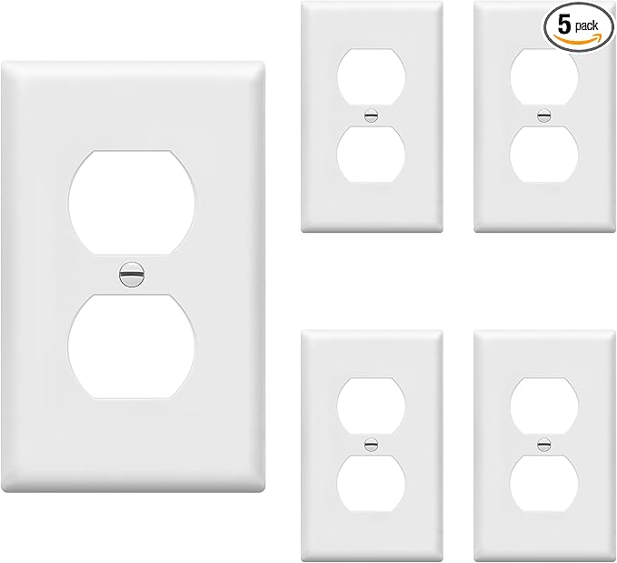 ENERLITES Duplex Wall Plates Kit, Electrical Outlet Covers, Standard Size by Enerlites