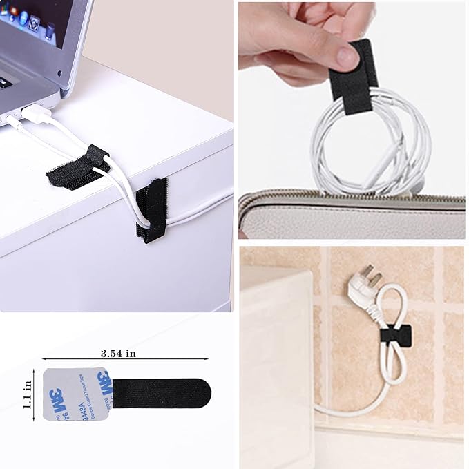 N NOROCME 192 PCS Cable Management Kit 4 Wire Organizer Sleeve, 11 Cable Holder - Image 6