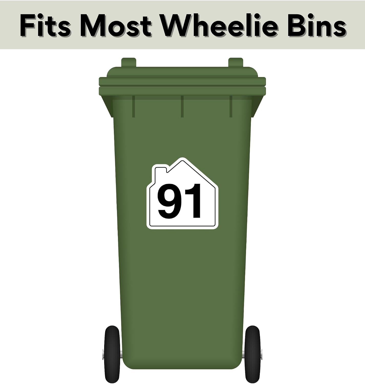 V Safety Number 31 Wheelie Bin Sticker – House Numbers Design Bin Stickers Numbers 1–99 – 150mm x 150mm Durable Waterproof Vinyl Labels for Wheelie Bins – Outdoor House Number Sticker