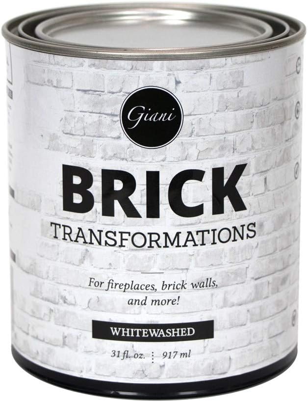 Giani Brick Transformations Whitewash Paint for Brick Walls and Fireplaces