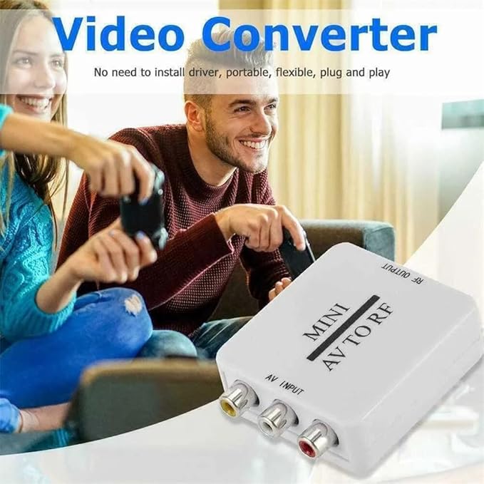 SAIZHUO Video Converter, AV to RF Mini Video Converter Box Driver-Free Adapter - Image 7