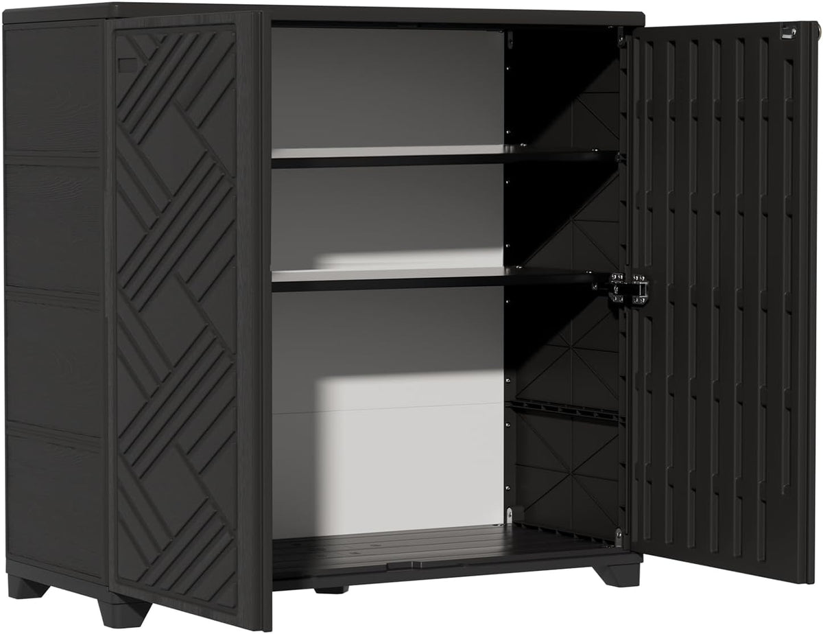 zzm indoor/outdoor storage cabinet waterproof, 34"x15"x34" plastic outdoor, main product view
