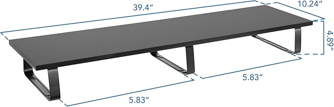 Mount-It! 39" Extra Long Dual Monitor Stand Riser – Ergonomic Desk Organizer - Image 7