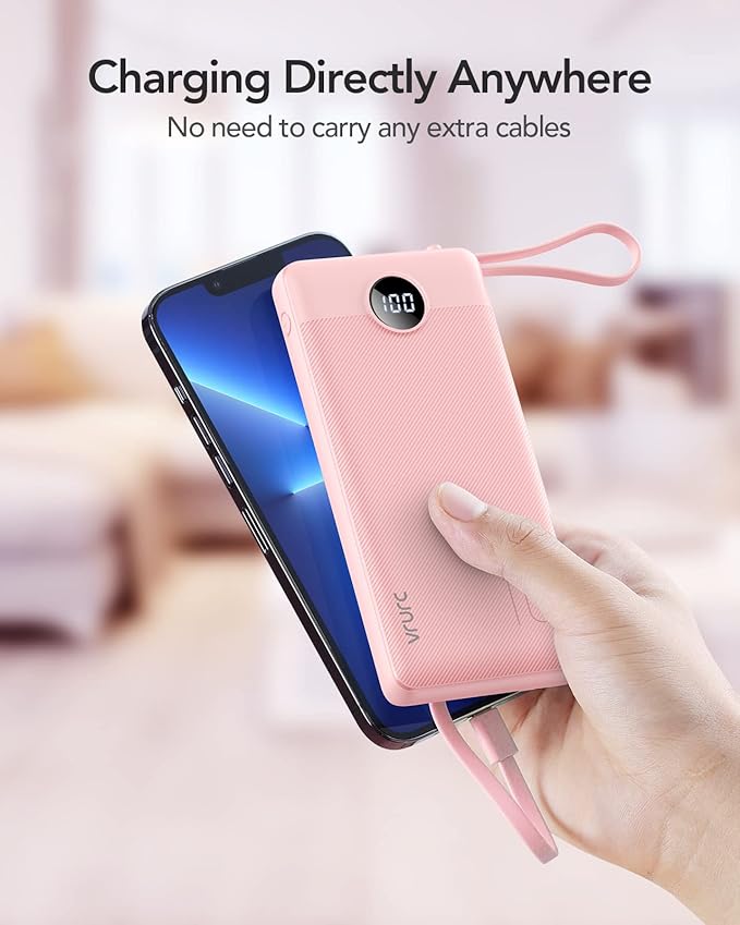 VRURC Portable Charger Power Bank, 10000mAh Travel Essentials Battery Pack - Image 8