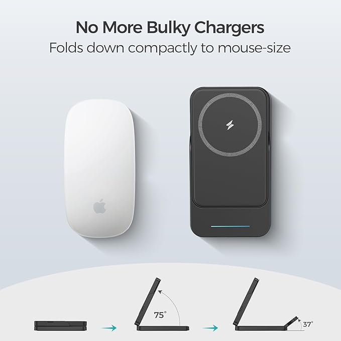 ANJANK 3 in 1 Portable Wireless Charging Station, 5000mAh Removable Mag-Safe - Image 3