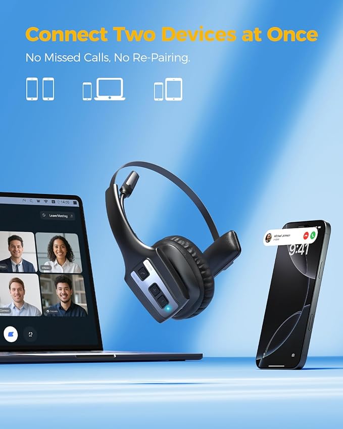 Trucker Bluetooth Headset, Wireless Headset - Image 5
