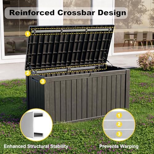 easyup 180 gal waterproof outdoor storage box uv, package contents