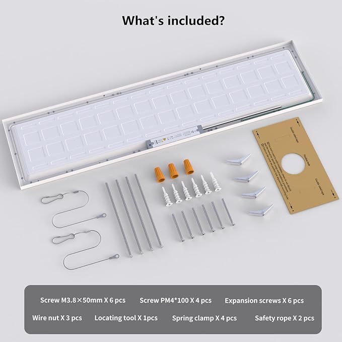 AIKVSXER 2 Pack 1x4 LED Panel Light Surface Mount, 50W 5500LM, Ultra-Thin 48In - Image 7