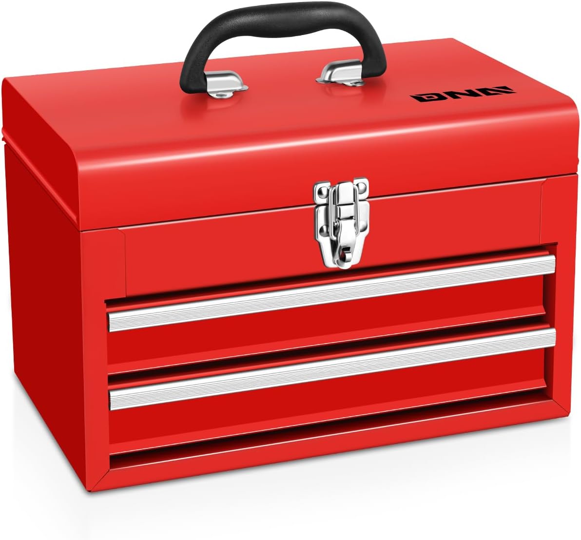 dna motoring 14 inch steel portable tool box, main product view