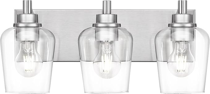 METWET Bathroom Light Fixtures, 3-Light Modern Vanity Light by Metwet