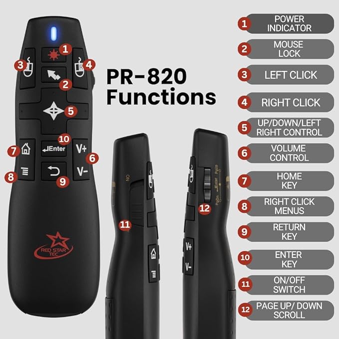 PR-820 Wireless Presentation Clicker - Image 5