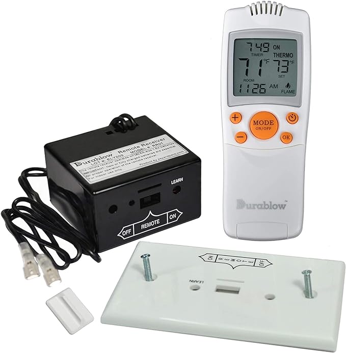 Durablow TR1003 On/Off Gas Fire Fireplace Remote Control Kit + Thermostat + by Durablow