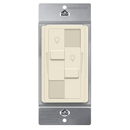 TOPGREENER Kalide Dual Load Dimmer Light Switch, Double LED Dimmer Switch by TOPGREENER