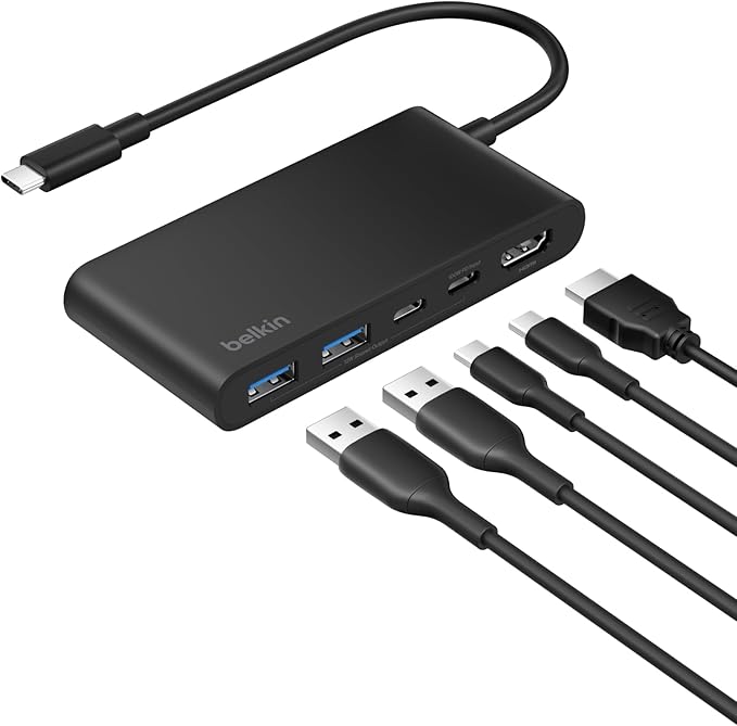 Belkin USB C Hub, 5-Port Hub w/ 4K HDMI Display @ 60Hz, 100W Power Delivery by Belkin