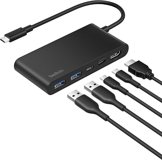 Belkin USB C Hub, 5-Port Hub w/ 4K HDMI Display @ 60Hz, 100W Power Delivery by Belkin