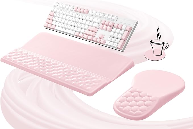 Ospelelf Ergonomic Mouse Pad and Keyboard Stand Wrist Rest Set, Memory Foam by OspelelfOfficeSupplies
