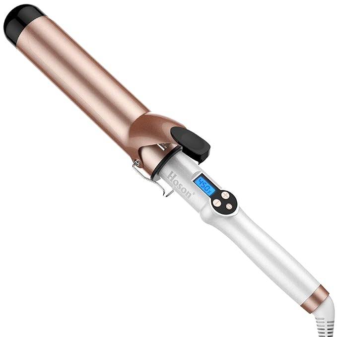 Hoson 1 3/4 Inch Curling Iron Large Barrel, 1.75 Long Barrel Curling Wand Dual by Hoson