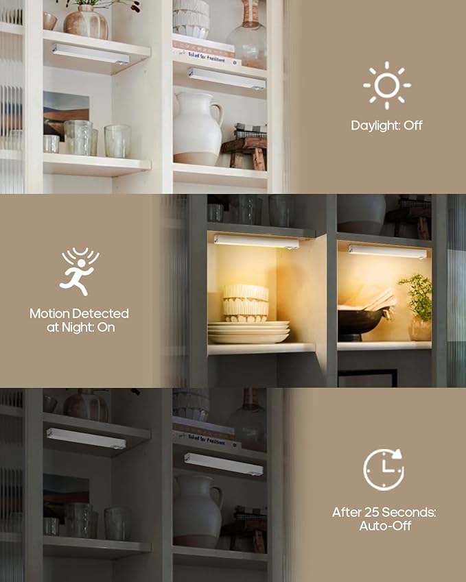 GOODEA Led Under Cabinet Lights Wireless, 7’’ Rechargeable Motion Sensor Light - Image 7
