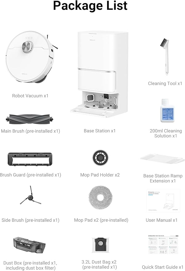DREAME L40 Ultra Robot Vacuum Self Emptying, 000Pa Suction Robot Vacuum and Mop - Image 9