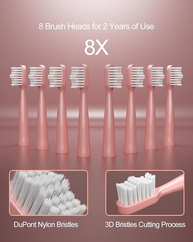 AJELU Pink & Blue Gradient Rechargeable Sonic Electric Toothbrush - Image 5